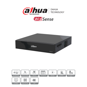 Dvr De 16 Canales Dh-Xvr7816S-4K-I3 Para 8 Discos Duros, Máx. 16Tb, 4X Usb, 2X Rj-45 DAHUA