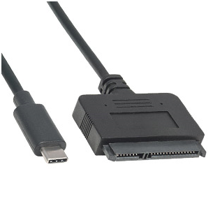 Cable 152495 SATA Macho - USB 3.1 Macho, 25cm, Negro, Manhattan