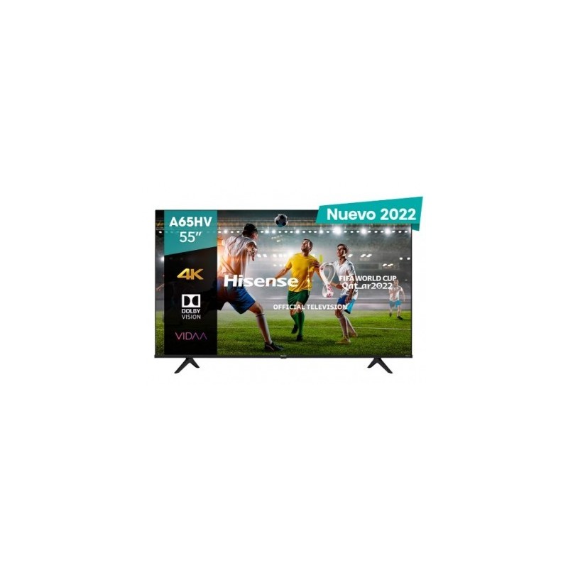 Smart Tv Led A65Hv 55", 4K Ultra Hd, Negro Hisense HISENSE