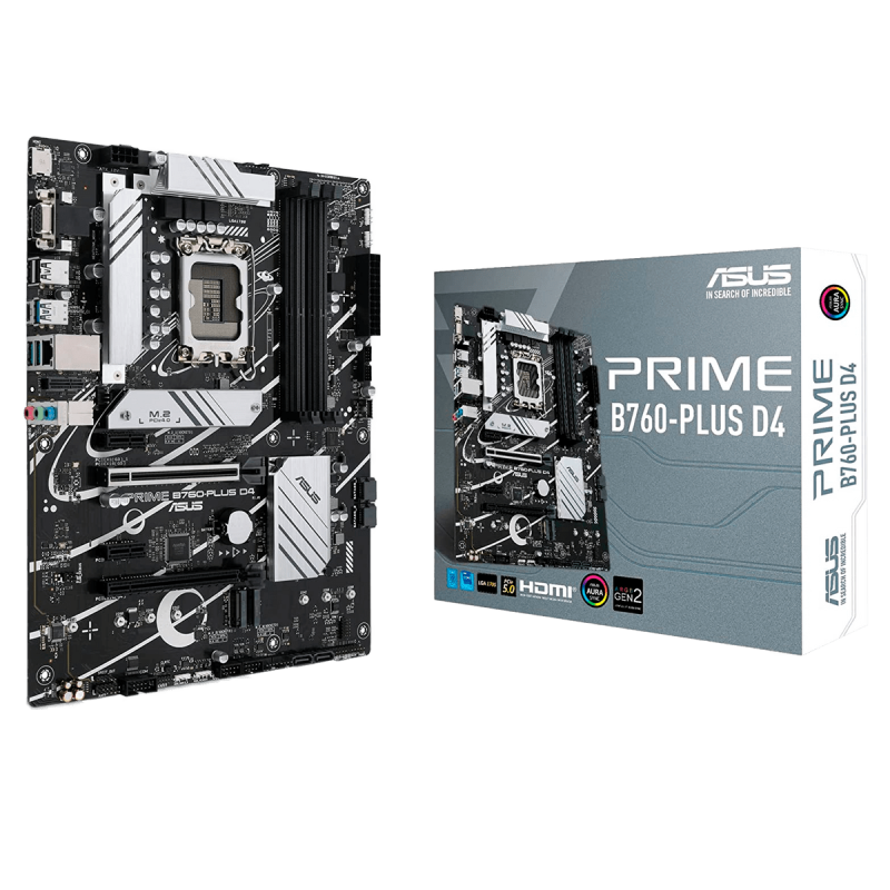 Tarjeta Madre Atx Prime B760-Plus D4, Socket 1700, Intel B760, Hdmi, 128Gb Ddr4 Para Intel Asus ASUS