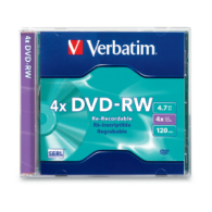 Dvd-Rw Individual Caja Delgada 4.7Gb 4X VERBATIM VERBATIM