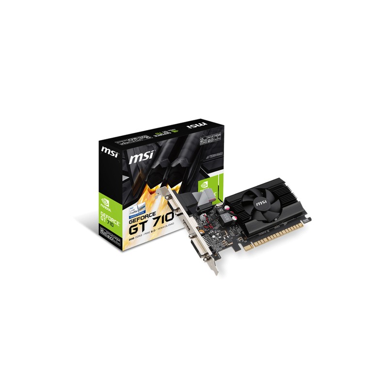 Tarjeta De Video Nvidia Geforce Gt 710, 2Gb 64-Bit Gddr3, Pci Express 2.0 MSI MSI