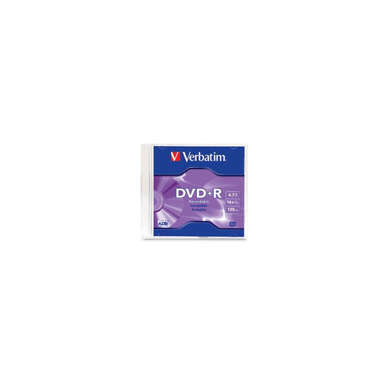 Dvd+R 16X 4.7Gb 120Min Grabable Case Slim Individual Verbatim VERBATIM