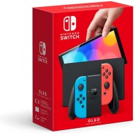 Consola Nintendo Switch OLED HEGSKABAA, Bicolor, Azul Neon y Rojo