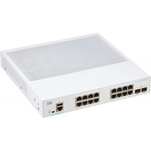 Switch Cisco Gigabit Ethernet Business 350, 16 Puertos 10/100/1000Mbps + 2 Puertos Sfp, 16.000 Entradas - Administrable