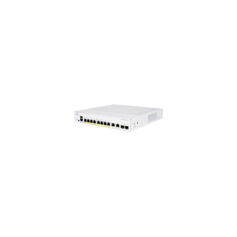 Switch Cisco Gigabit Ethernet Business 350, 8 Puertos Poe+ 10/100/1000Mbps + 2 Puertos Sfp, 120W, 20 Gbit/S, 16.000 Entradas - A CISCO