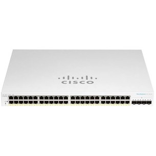 Switch Cisco Gigabit Ethernet Business 220, 48 Puertos 10/100/1000Mbps + 4 Puertos Sfp+, 176 Gbit/S, 8192 Entradas - Administrab