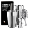 Juego De Coctelera Boston Kitessensu De 4 Piezas Shaker Tins Barman Kit Kitessensu KITESSENSU