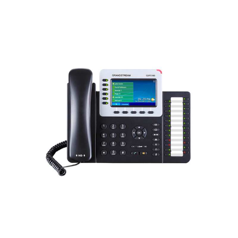 Teléfono Ip Con Pantalla 4.3" Gxp2160, 6 Lineas, Altavoz, Negro Grandstream GRANDSTREAM