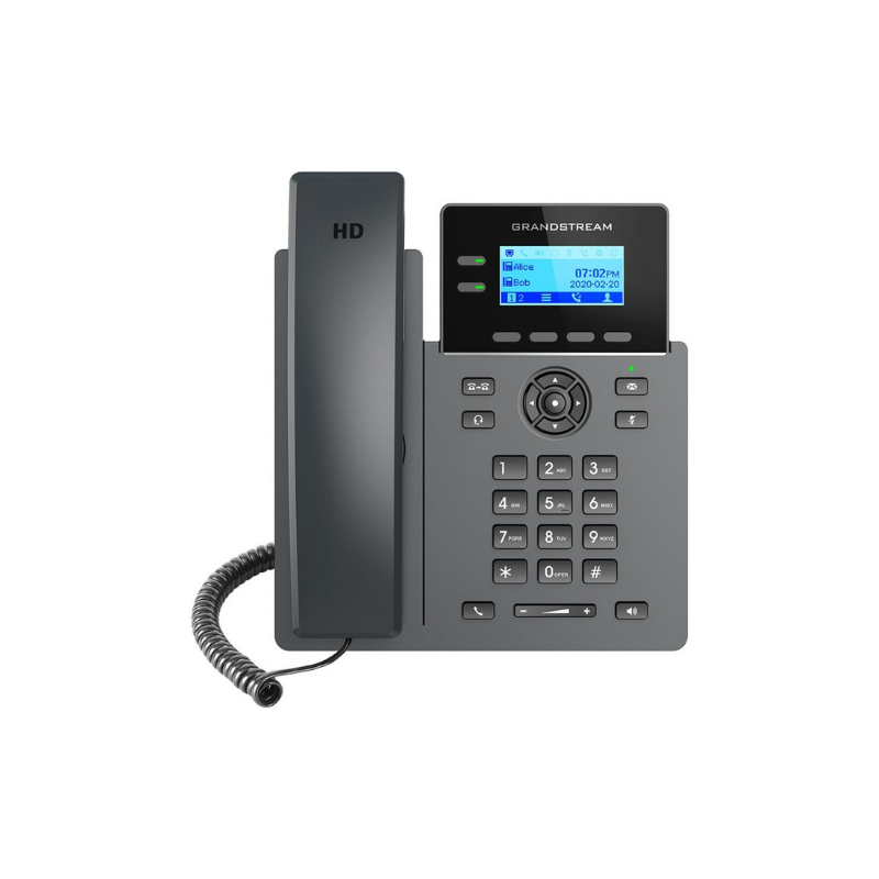 Teléfono Ip Con Pantalla 2.21", Alámbrico, 2 Líneas, Altavoz, Negro Grandstream GRANDSTREAM