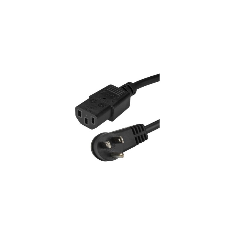 CABLE DE 0.9M DE ALIMENTACION ACODADO NEMA 5-15P A C13 DE PC