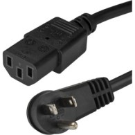 CABLE DE 0.9M DE ALIMENTACION ACODADO NEMA 5-15P A C13 DE PC