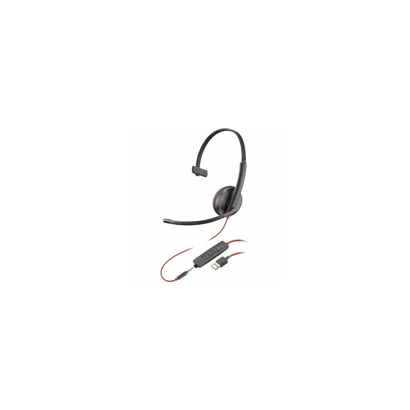 Diadema con micrófono Blackwire 3215 Monaural Usb-A Headset Poly POLY