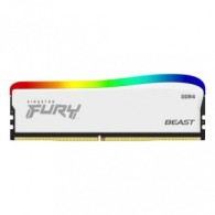 Memoria Ram Kingston Fury Beast Rgb Ddr4, 3200Mhz, 16Gb, Non-Ecc, Cl16, Xmp, Blanco KINGSTON