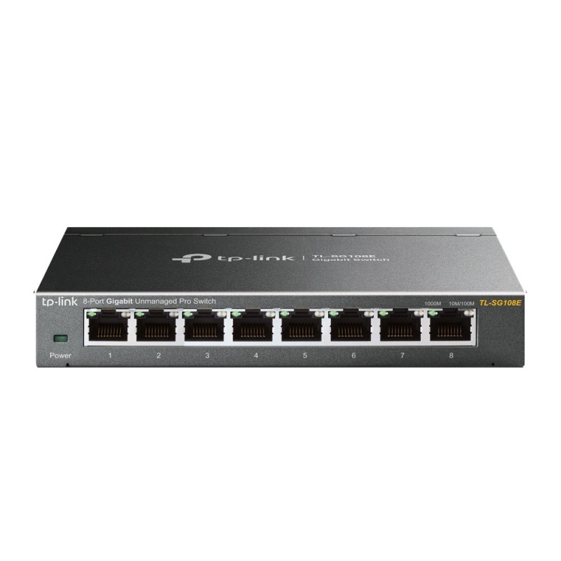 Switch Gigabit Ethernet Tl-Sg108E, 8 Puertos 10/100/1000Mbps, 16 Gbit/S, 8000 Entradas - No Administrable TP-LINK TP-LINK
