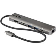 Adaptador Docking Station Startech Dkt30Chsdpd1 Usb 3.2, 1X Sd/Mmc, 1X Microsd, 1X Hdmi, 1X Rj-45, Negro/Gris STARTECH