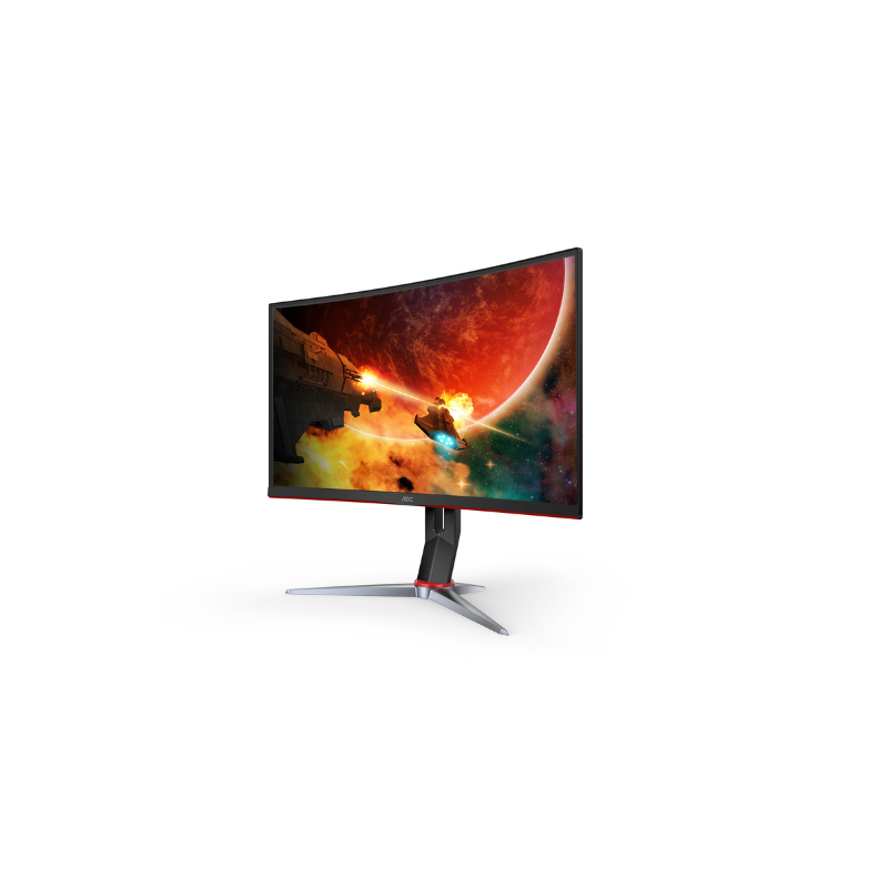 Monitor Gamer Curvo Aoc C32G2 Led 32", Full Hd, Freesync, 165Hz, Hdmi, Negro/Rojo AOC AOC