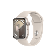 Apple Watch Series 9 Gps, Caja De Aluminio Color Blanco Estelar De 41Mm, Correa Deportiva M Color Blanco Estelar APPLE