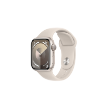 Apple Watch Series 9 Gps, Caja De Aluminio Color Blanco Estelar De 41Mm, Correa Deportiva S/M Color Blanco Estelar APPLE