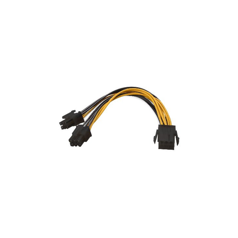 Cable De Poder Pci-E 6-Pin Macho 2 X Pci-E 6-Pin Hembra Brobotix BROBOTIX