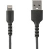 CABLE DE 2M USB A LIGHTNING CERTIFICADO MFI APPLE NEGRO