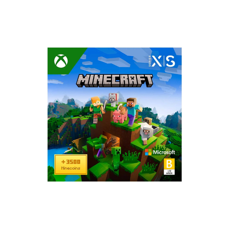 Bluray Juego Minecraft 3500 Minecoins X1 Xsx Espaí‘Ol Microsoft MICROSOFT