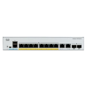 Switch Cisco Gigabit Ethernet Catalyst 1000, 8 Puertos Poe 10/100/1000 2 Puertos Sfp, 20 Gbit/S, 16.000 Entradas - Administrab