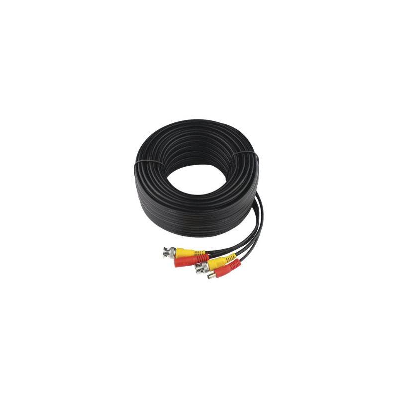 Epcom Cable Coaxial BNC/Power Macho - BNC/Power Macho, 50 Metros, Negro EPCOM