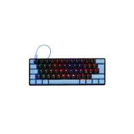 Teclado Gamer KBG560-WH Azul Game Factor RGB, Mecánico, Switch Blue, Alámbrico VORAGO