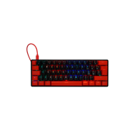 Teclado Game Factor KBG560 Rojo RGB, Teclado Mecánico, Switch Blue, Alámbrico VORAGO