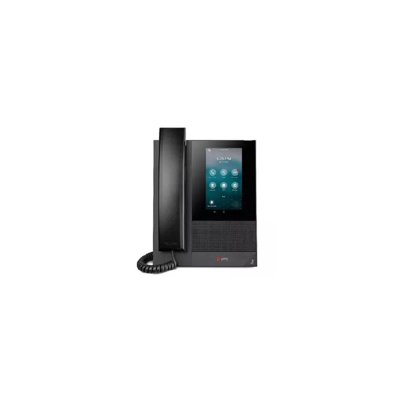 Telefono Alámbrico Ip Polycom Ccx 400 Pantalla Multi-Touch De 5" 1 Puerto Rj-45 1 Puerto Rj-9 Color Negro POLY