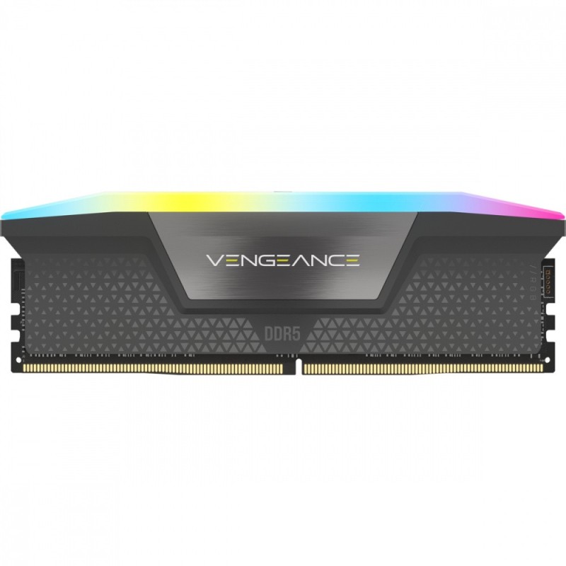 Kit Memoria RAM Corsair Vengeance RGB DDR5, 5200MHz, 64GB (2 x 32GB), CL40, Gris 