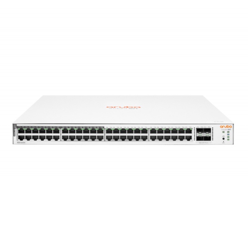 Switch Aruba Gigabit Ethernet Instant On 1830, 48 Puertos 10/100/1000Mbps (24 Puertos PoE) + 4 Puertos SFP, 104 Gbit/s, 16.000 E 