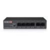 Switch Provision-ISR Fast Ethernet PoES-0460C+2I, 4 Puertos PoE 10/100Mbps + 2 Puertos Uplink, 1,2 Gbit/s, No Administrable 