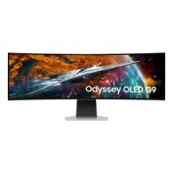 Monitor Curvo Samsung Odyssey G9 G95SC OLED 49", Ultra Wide, FreeSync, 240Hz, HDMI, Bocinas Integradas (2x 10W), Plata 