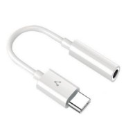Adaptador USB-C Macho - 3.5mm Hembra, Blanco Vorago 