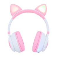 Audifonos Con Microfono Vorago Rgb HPb-300-K, Bluetooth/3.5m, Inalambrico, Rosa/Blanco 