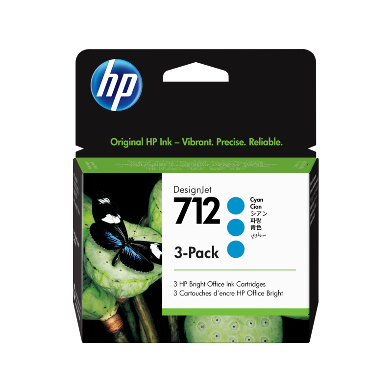 Cartucho HP Designjet 712 Cian Original, 29 Ml - 3 Piezas 