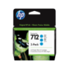 Cartucho HP Designjet 712 Cian Original, 29 Ml - 3 Piezas 