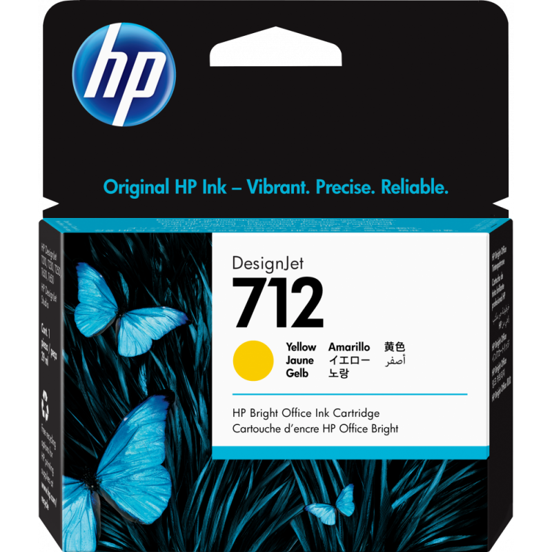 Cartucho HP 712 Amarillo Original, 29ml 