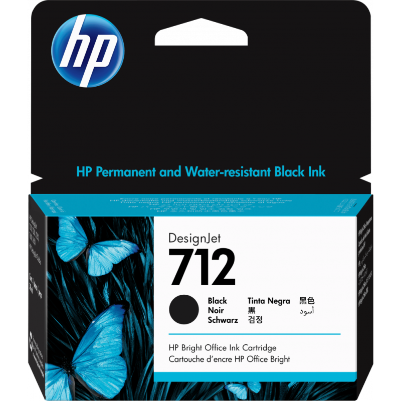 Cartucho HP 712 Negro Original, 38ml 