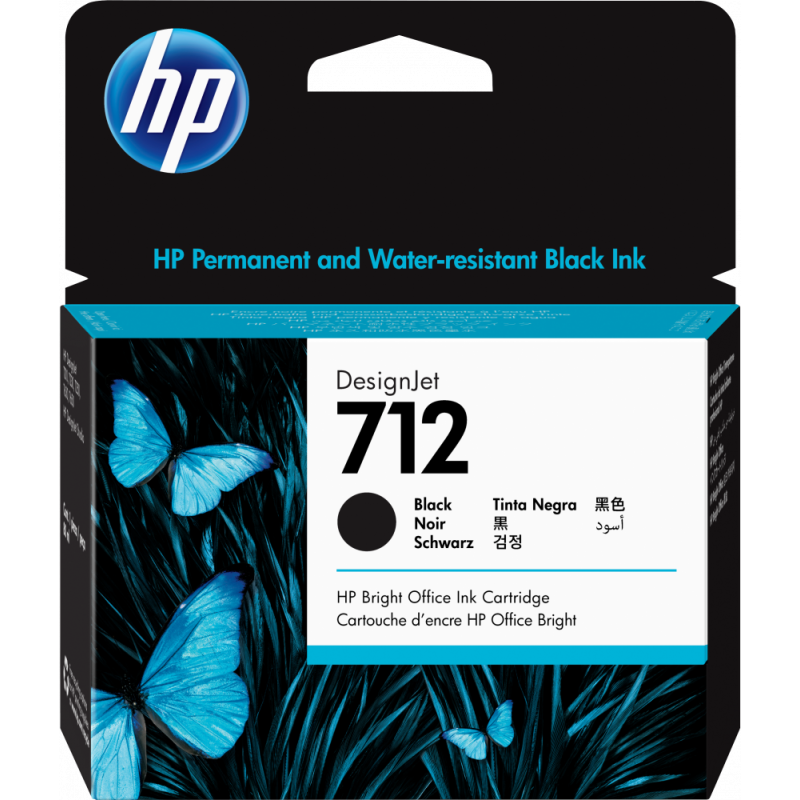 Cartucho HP 712 Negro Original, 80ml 