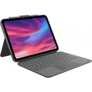 Logitech Funda Combo Touch con Teclado para iPad Gen 7th, 8th, 9th, 10th Gen 10.5", Gris (Ingles)