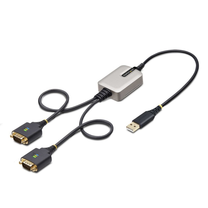 Adaptador Startech.Com 2x Rs-232 Macho - Usb Macho, 60cm, Negro/Gris 