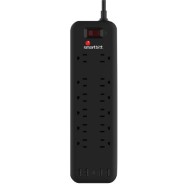 Supresor De Picos Smartbitt Sbss-B12-5u, 12 Contactos, 2 Usb, 1 Usb C, 3600 Jules, Negro 