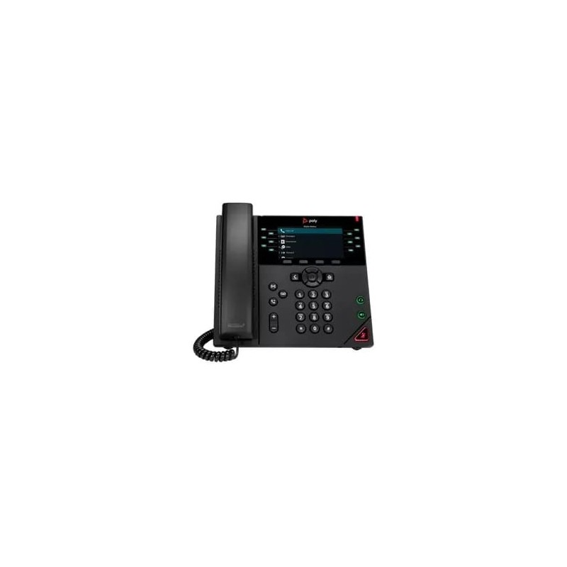 Telefono IP Polycom VVX 450, Pantalla LCD de 4.3", hasta 12 lineas, Color Negro 