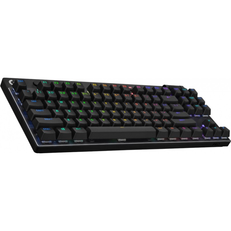 Logitech Teclado Gamer PRO X TKL, Mecanico, Switch GX Brown, Inalambrico, Negro (Ingles) 