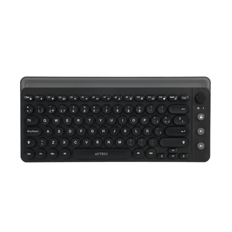 Teclado Acteck Uny Comp Ti685 Tkl, Inalambrico, Bluetooth/Usb, Negro (Español) 