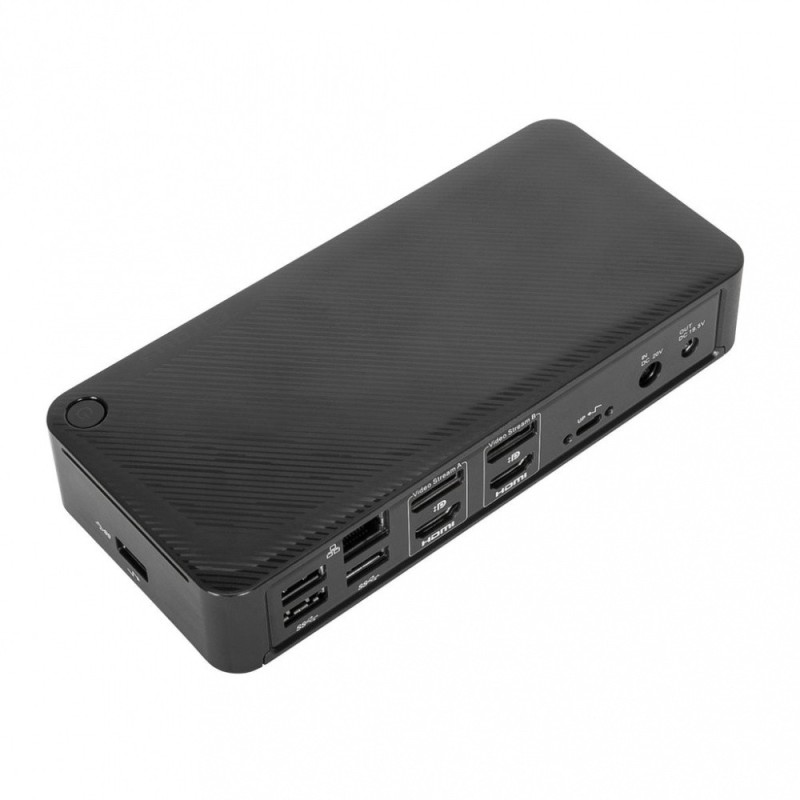 Docking Station Targus Dock182usz Usb-C, 4x Usb 3.2, 1x Usb-C 3.2, 2x Hdmi, 2x Displayport, 1x Rj-45, Negro 