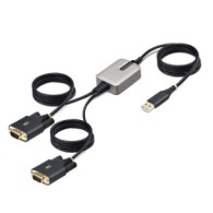 Cable Startech.Com Serial Usb A Macho - 2x Db9 Macho, 4 Metros, Negro 